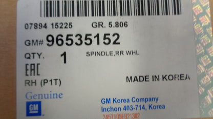 Holden Barina Genuine Right Hand Rear Wheel Spindle New Part