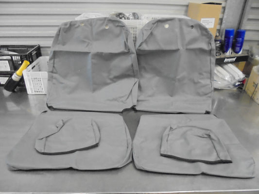 Shevron Front Canvas Seat Covers Suits Nissan Navara D40T ST 10/2009-1/2012 New Part