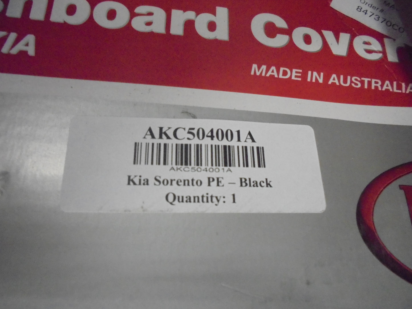 Kia Sorento UM PE Genuine Tailored Dash Mat (Black) New Part