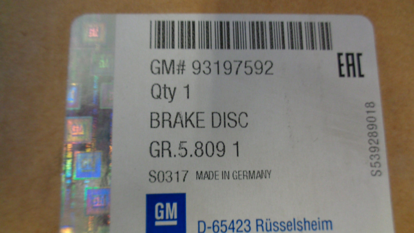 Holden TS AH Astra Genuine Front Disc Rotor Set New Part