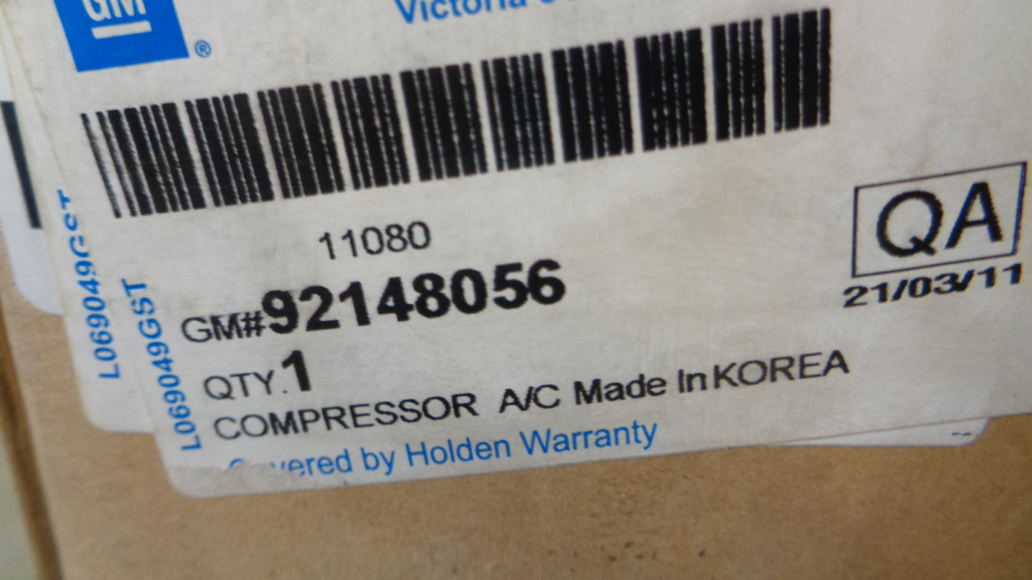 Holden RA V6 Petrol Genuine A/C Compressor New Part