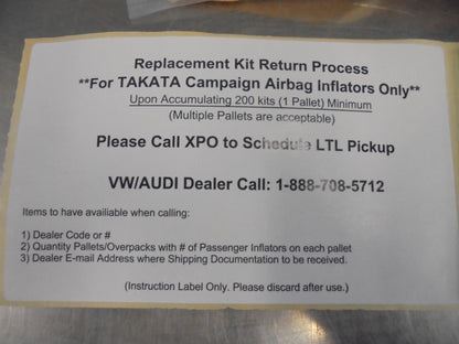 VW-Audi Genuine Air Inflator Module New Part