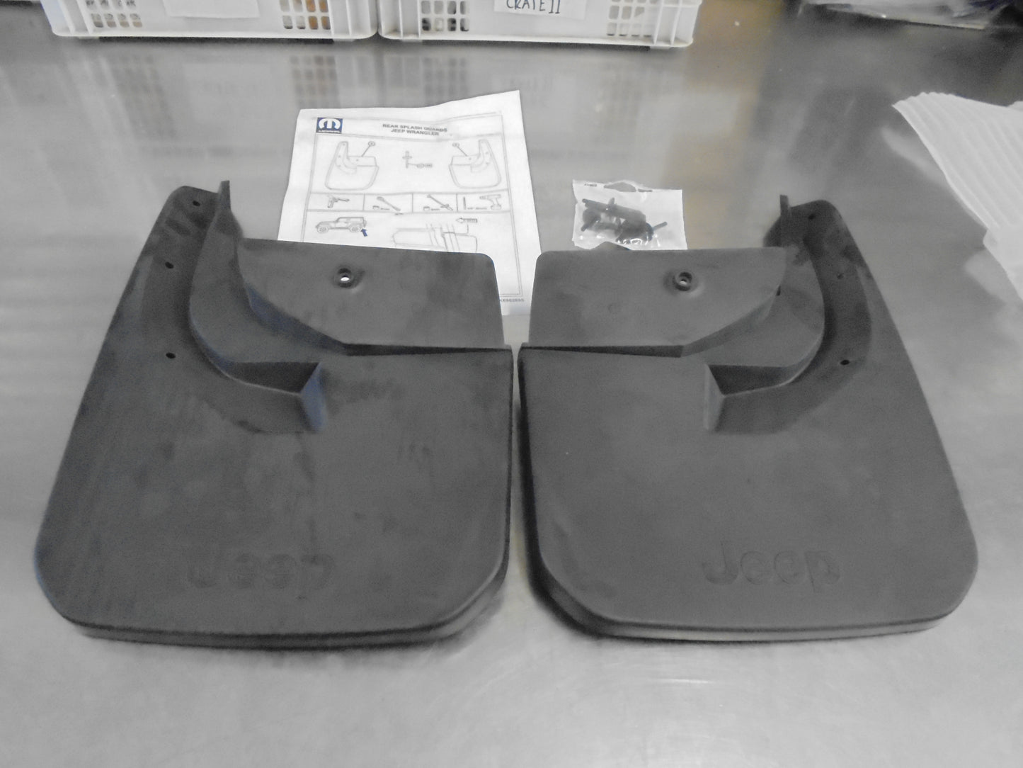 Jeep Wrangler Genuine Rear Mud Flap Set Kit New Part