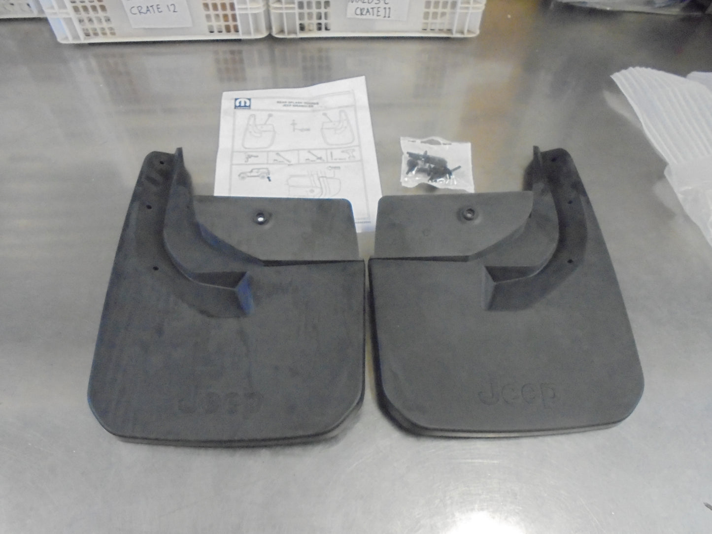 Jeep Wrangler Genuine Rear Mud Flap Set Kit New Part