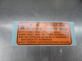 Mitsubishi Lancer Genuine Caution Label New Part