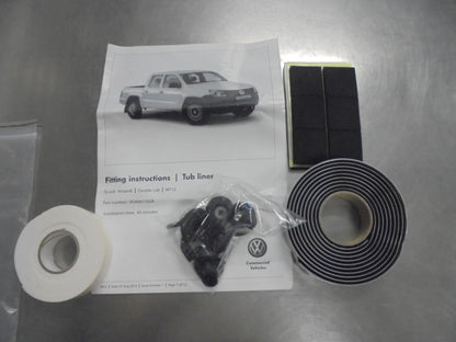 VW Amarok Genuine Tub Liner Dual Cab Fitting Kit New Part