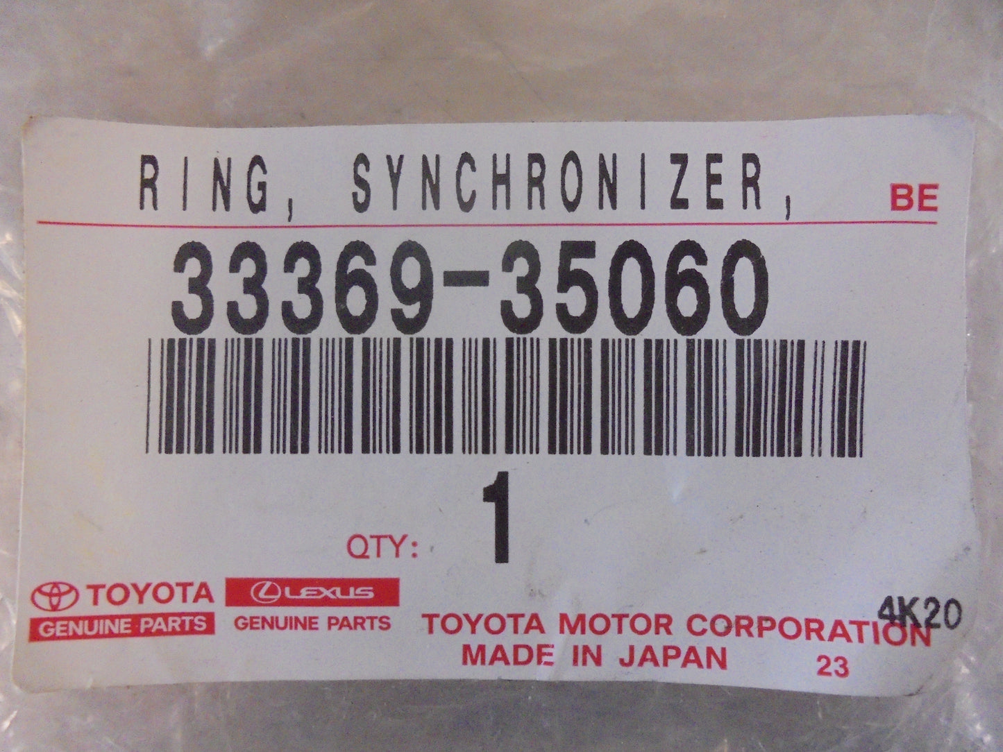 Toyota Hilux-FJ Cruiser Genuine No 3 Synchronizer Ring New Part