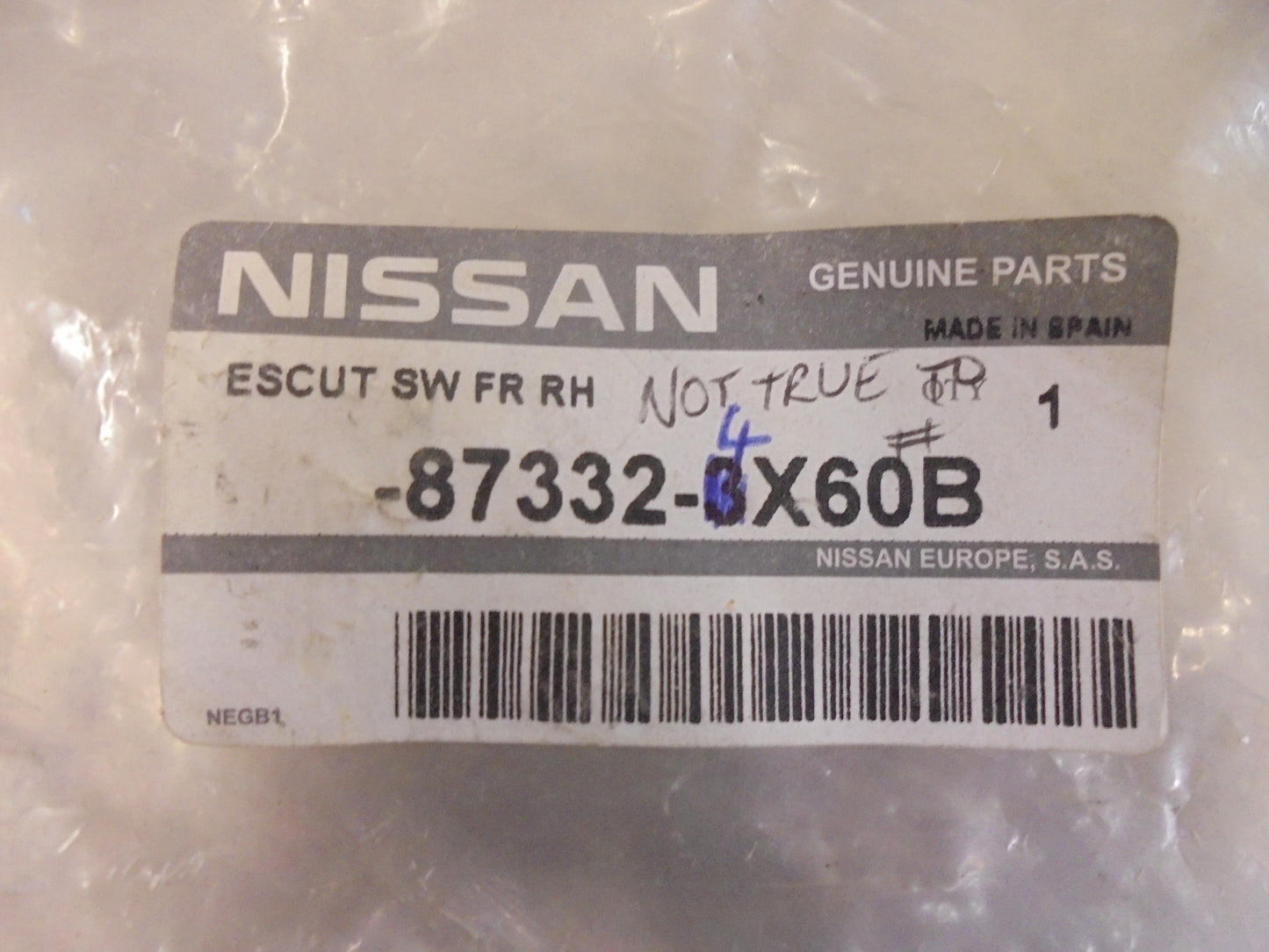 Nissan Navara D40M Dual Cab Genuine Left Hand Front Seat Lever New Part