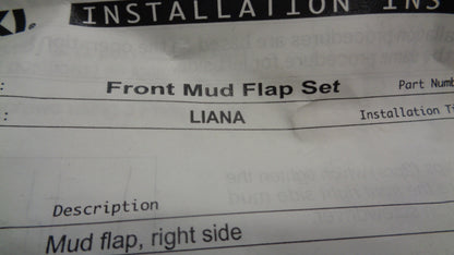 Suzuki Liana Genuine Front Mud Flap Set New Part
