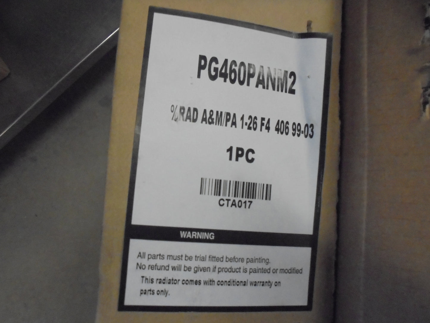 Aluminum Radaitor Assembly Suits Peugeot 406 New Part