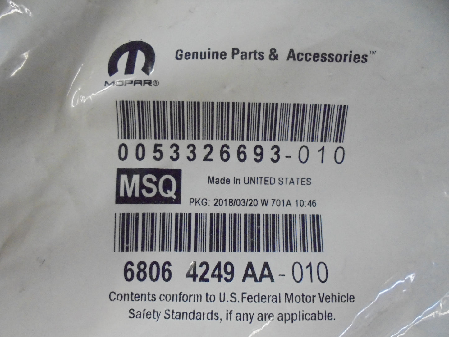 Jeep Liberty-Ram Promaster-Dodge Nitro Genuine Fuel Tube Clip New Part