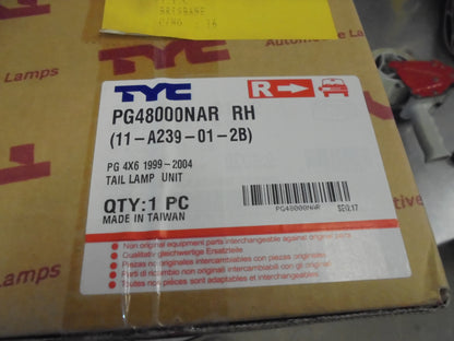 Peugeot 406 Sedan TYC Right Hand Rear Tail Light Assembly New Part