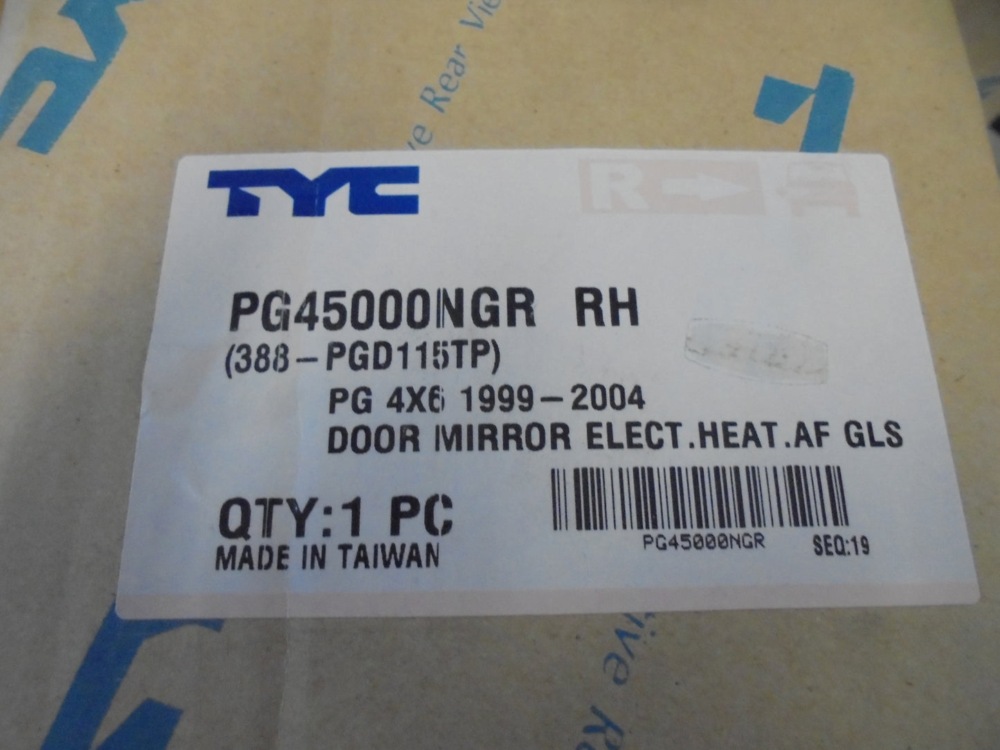 Peugeot 406 Sedan-Wagon TYC Driver Outer Mirror Assembely Electric-Heat-AF-GLS New Part