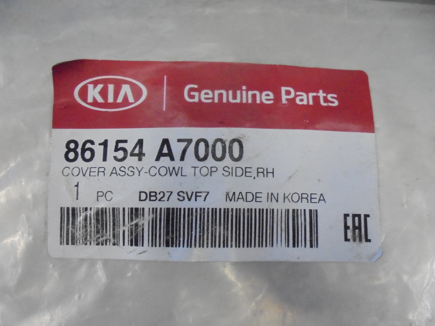 Kia Cerato Genuine Right Hand Top Cowl Cover New Part