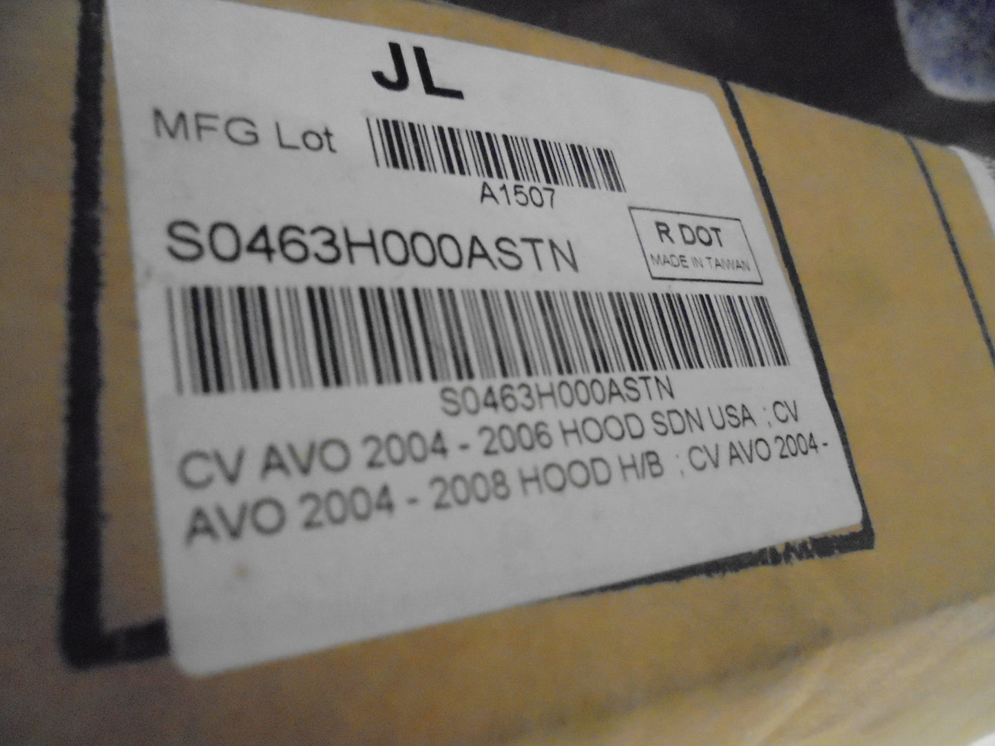 Holden Barina Bonnet Assembly Unpainted New Part