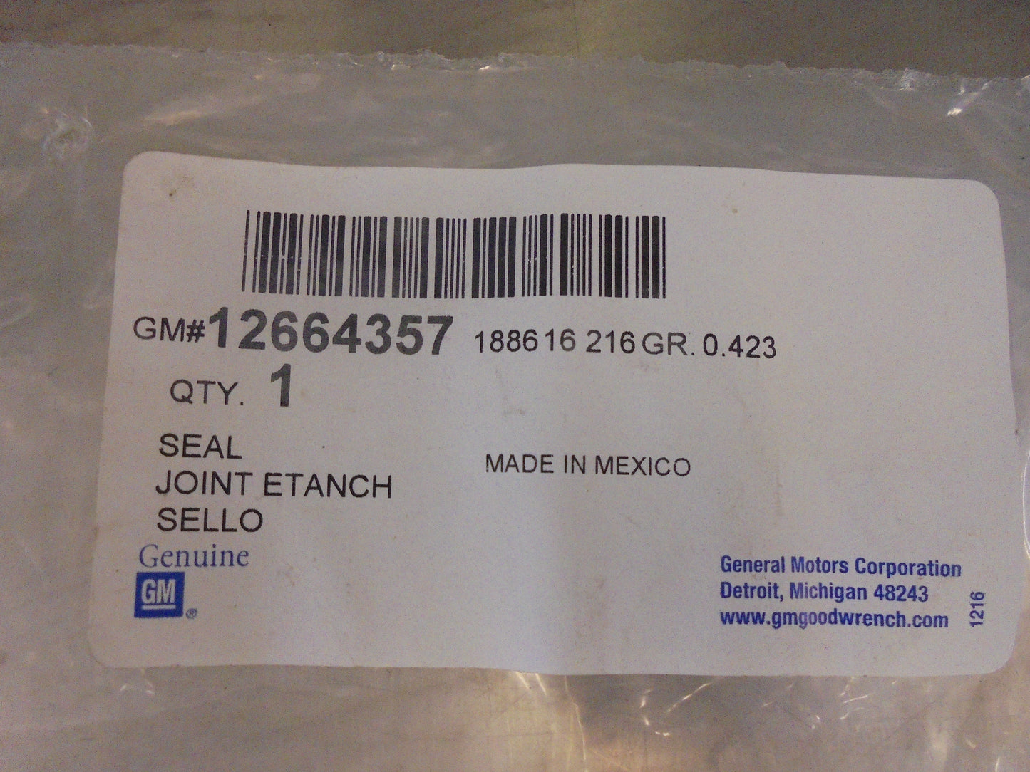 Holden VE Commodore Genuine Valve Cover Gasket New Part