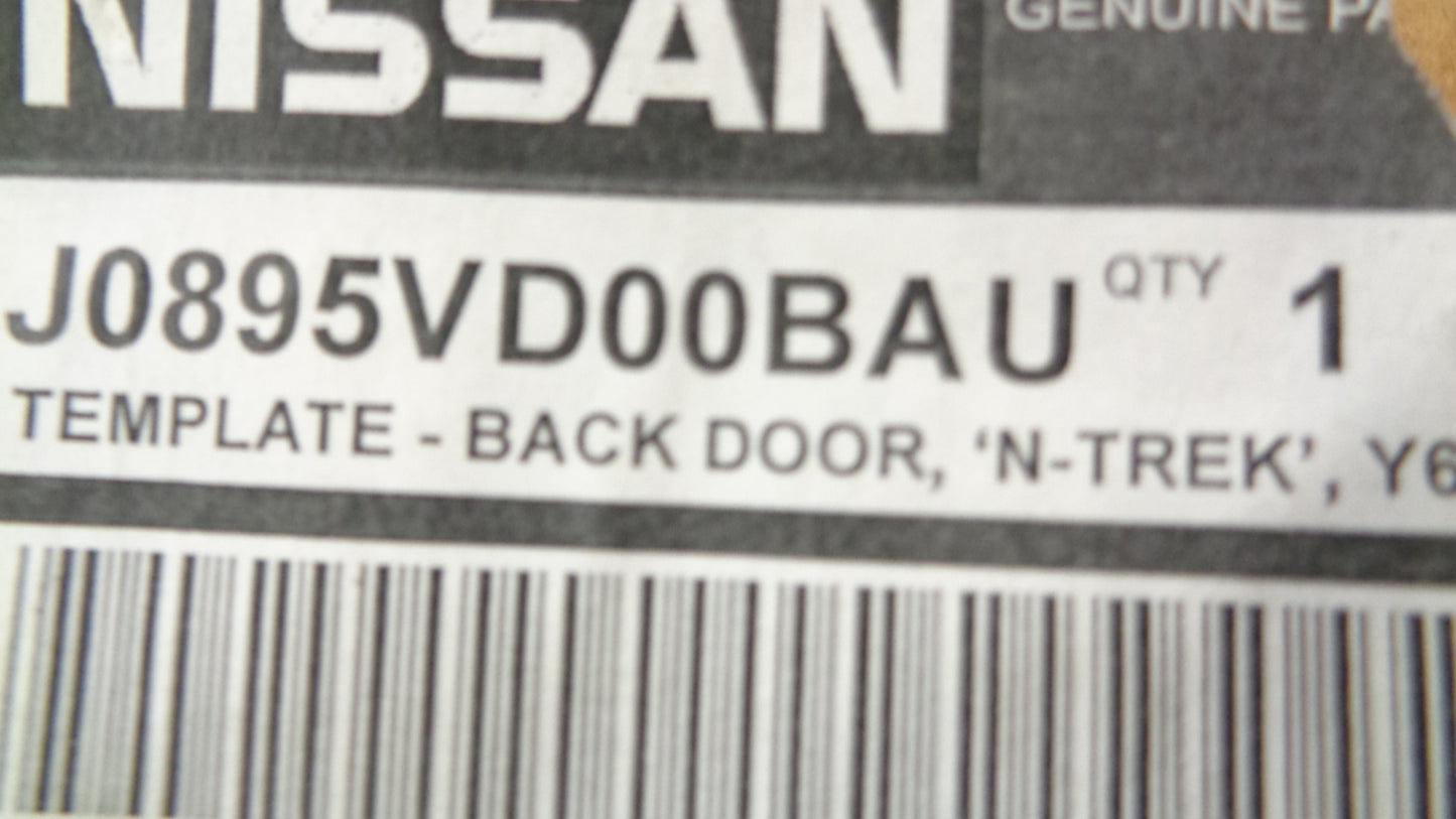 Nissan GU Patrol Genuine Back Emblem Door Template New Part