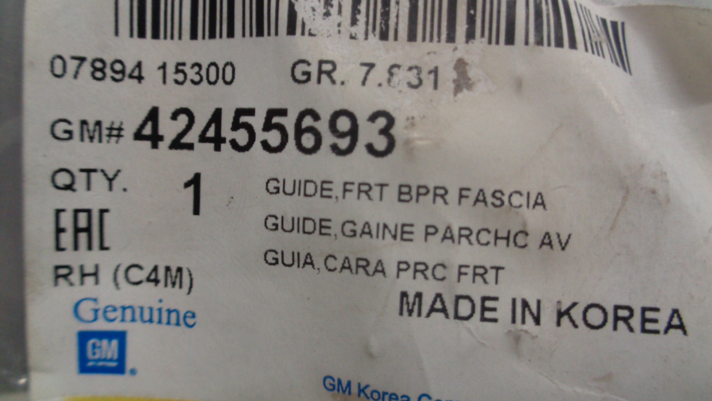 Holden Barina Spark Genuine Right Hand Front Bumper Fascia Guide New Part