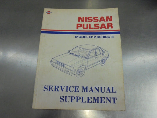 Nissan Pulsar N12 Series III Service Manual Supplement Used Book