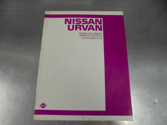 Nissan Urvan E23 Supplement II Genuine Used Book