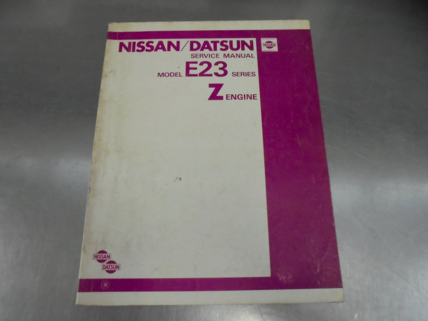 Nissan Urvan E23 Series Z Engine Genuine Used Book