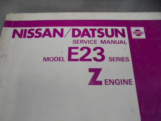 Nissan Urvan E23 Series Z Engine Genuine Used Book