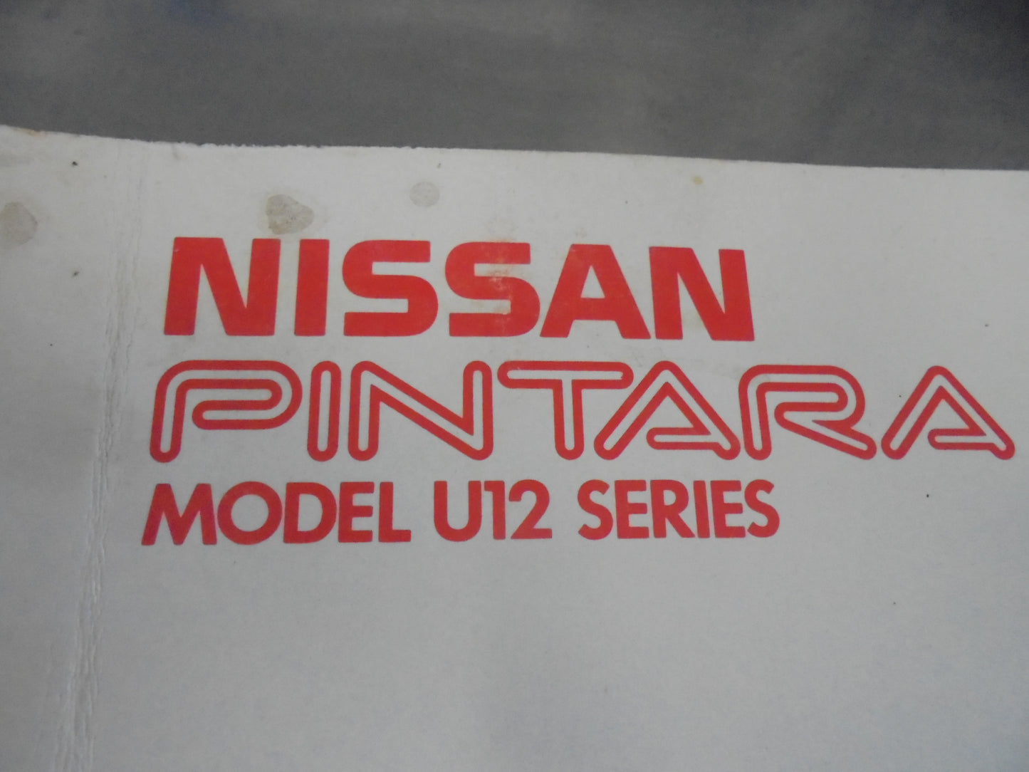 Nissan Pintara U12 Series Genuine Introduction To Nissan Pintara Used Book