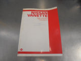 Nissan Vanette Genuine Service Manual Supplement No 1 Used Part