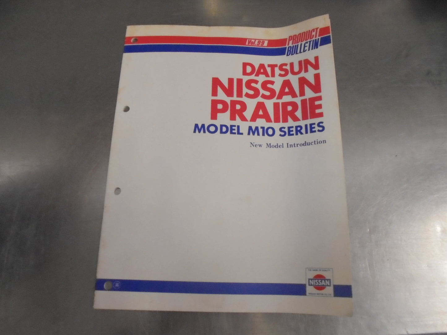 Nissan Prairie M10 Series Genuine New Model Induction Bulletin Used Book