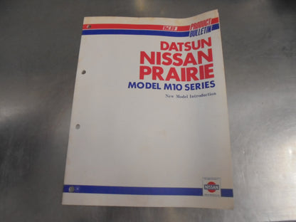 Nissan Prairie M10 Series Genuine New Model Induction Bulletin Used Book
