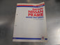 Nissan Prairie M10 Series Genuine New Model Induction Bulletin Used Book