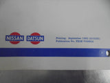 Nissan Prairie M10 Series Genuine New Model Induction Bulletin Used Book