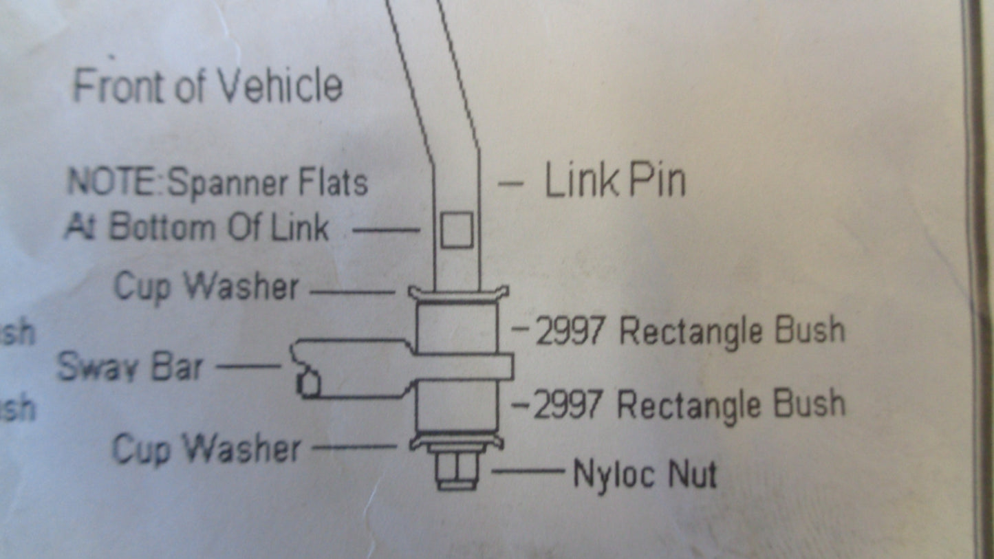 Nolathane Front Sway Bar Link Bushes to suit Holden VN-VX Series 1/ Toyota Lexcen New Part