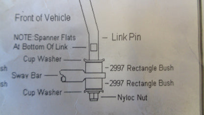 Nolathane Front Sway Bar Link Bushes to suit Holden VN-VX Series 1/ Toyota Lexcen New Part
