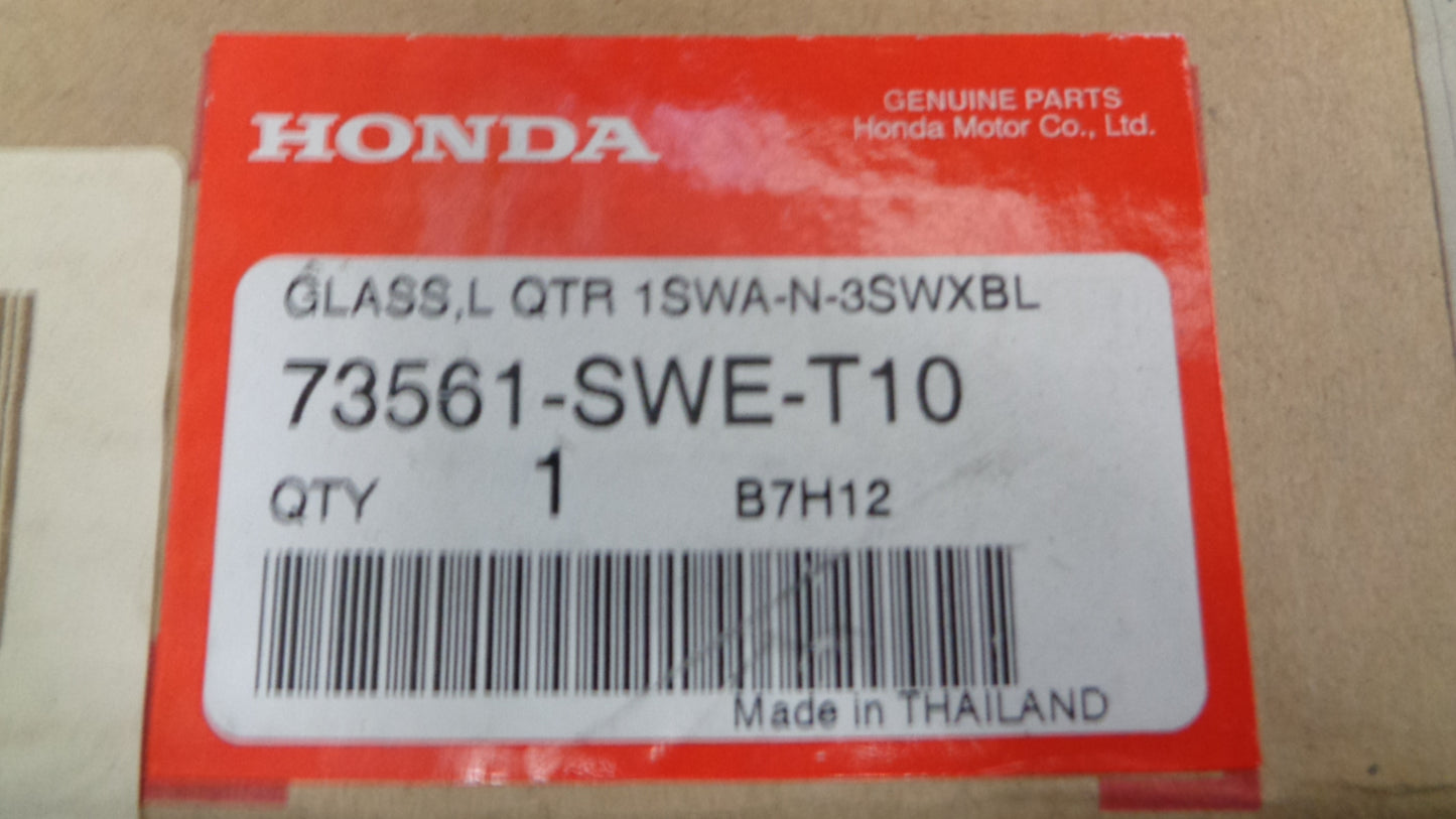 Honda CR-V Genuine Left Hand Rear Quarter Glass New Part