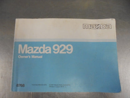 Mazda 929 Genuine Owners Manual Used Part VGC