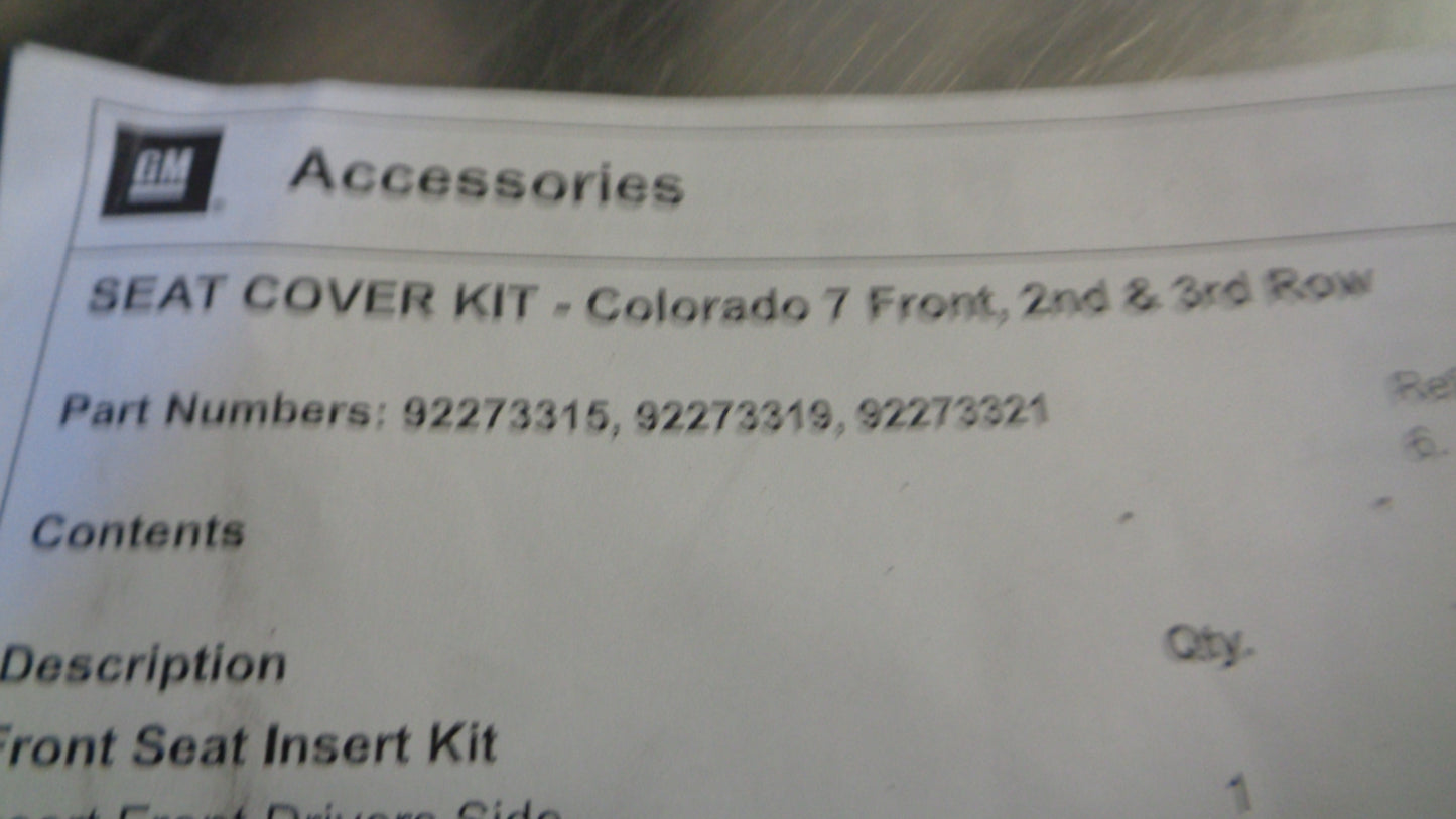 Holden RG Colorado 7 Genuine 2nd Row Neoprene Seat Cover Set New Part
