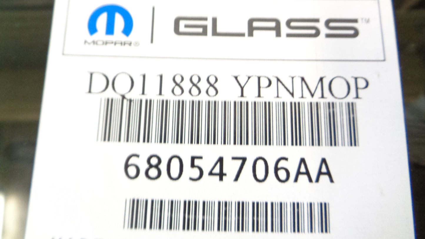 Jeep Wrangler Genuine Quarter Window Glass  Right Side New Part