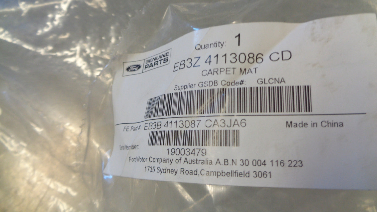 Ford Everest Genuine Passenger Side Floor Mat New Part