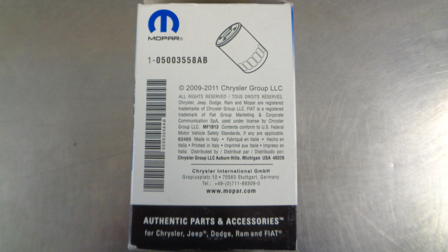 Chrysler/Jeep Genuine Oil Filter New Part