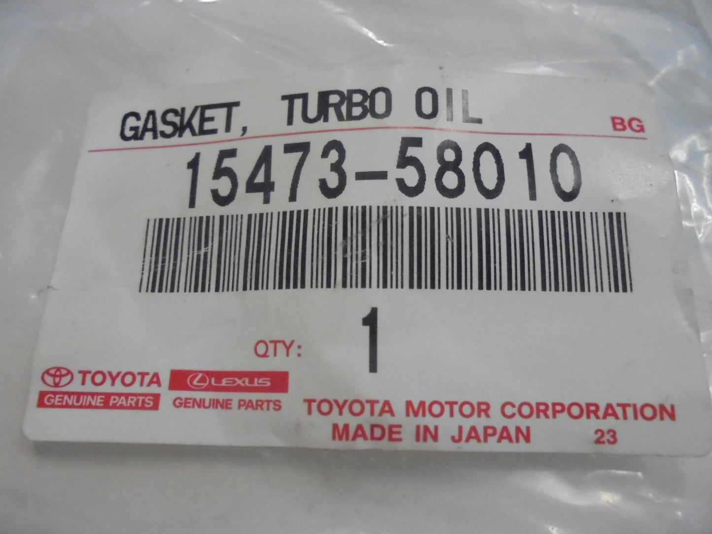 Toyota Dyna 200/Landcruiser/Coaster Genuine NO2 Outlet Turbo Oil Gasket New Part
