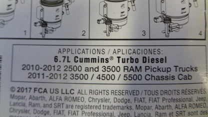Dodge Ram 2500/3500 Genuine Fuel Filter New Part