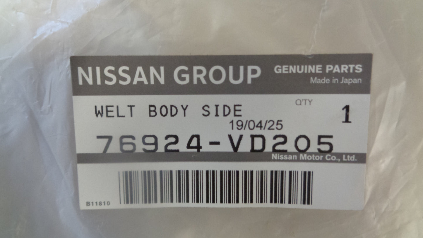 Nissan Y61 Patrol Genuine Left Hand Rear Body Door Seal New Part