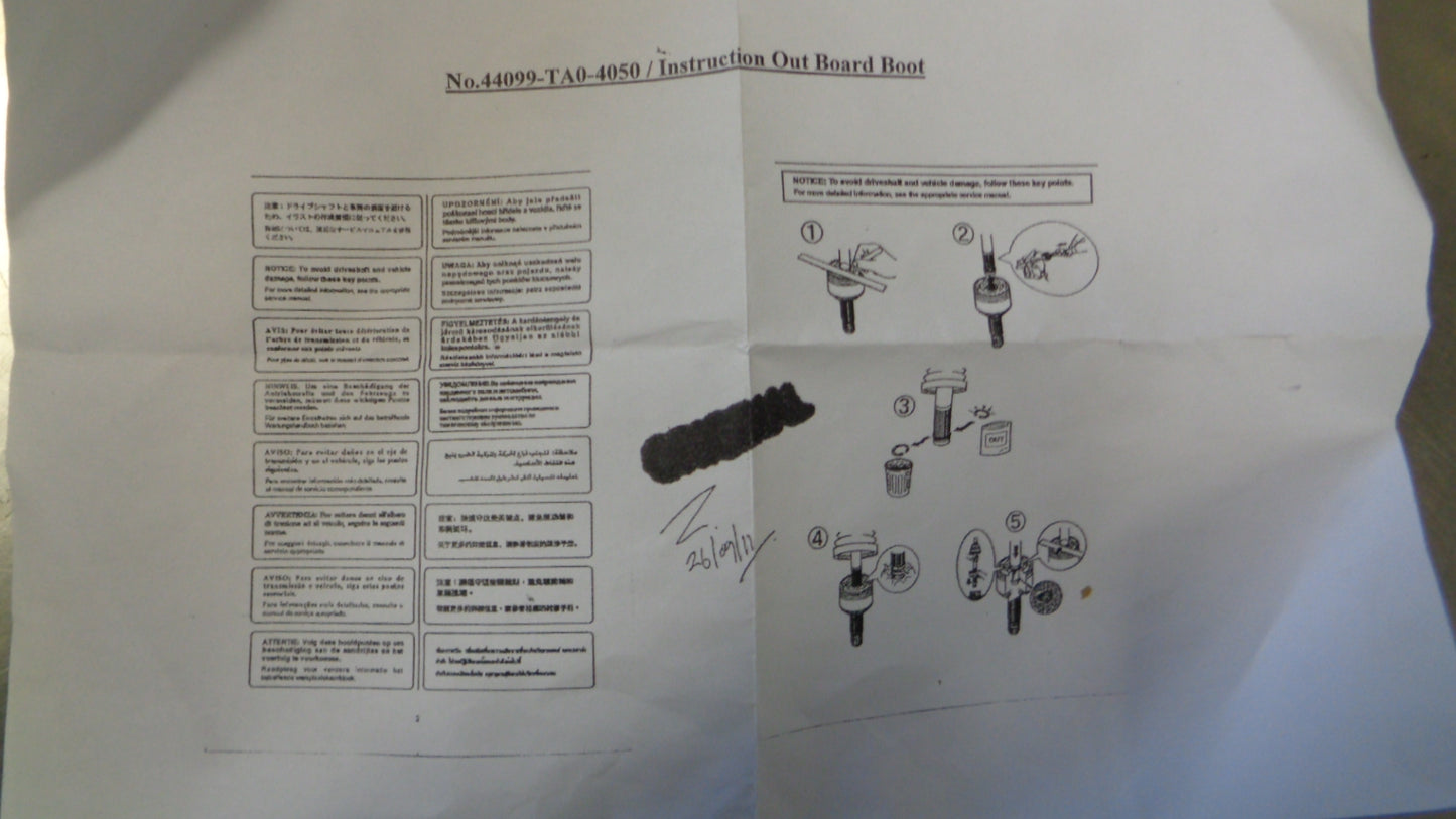 Honda HR-V Genuine Outer CV Boot Set New Part