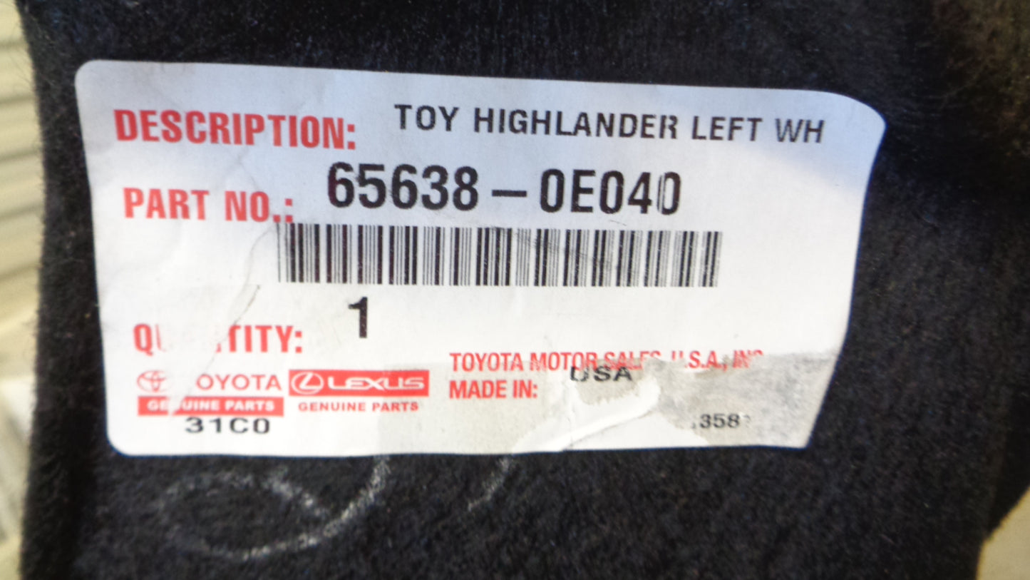 Toyota Kluger Genuine Rear Left Wheelhouse Liner New Part