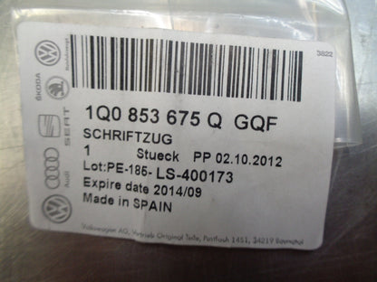 VW Tiguan/Golf/Eos Genuine Rear TSI Emblem New Part