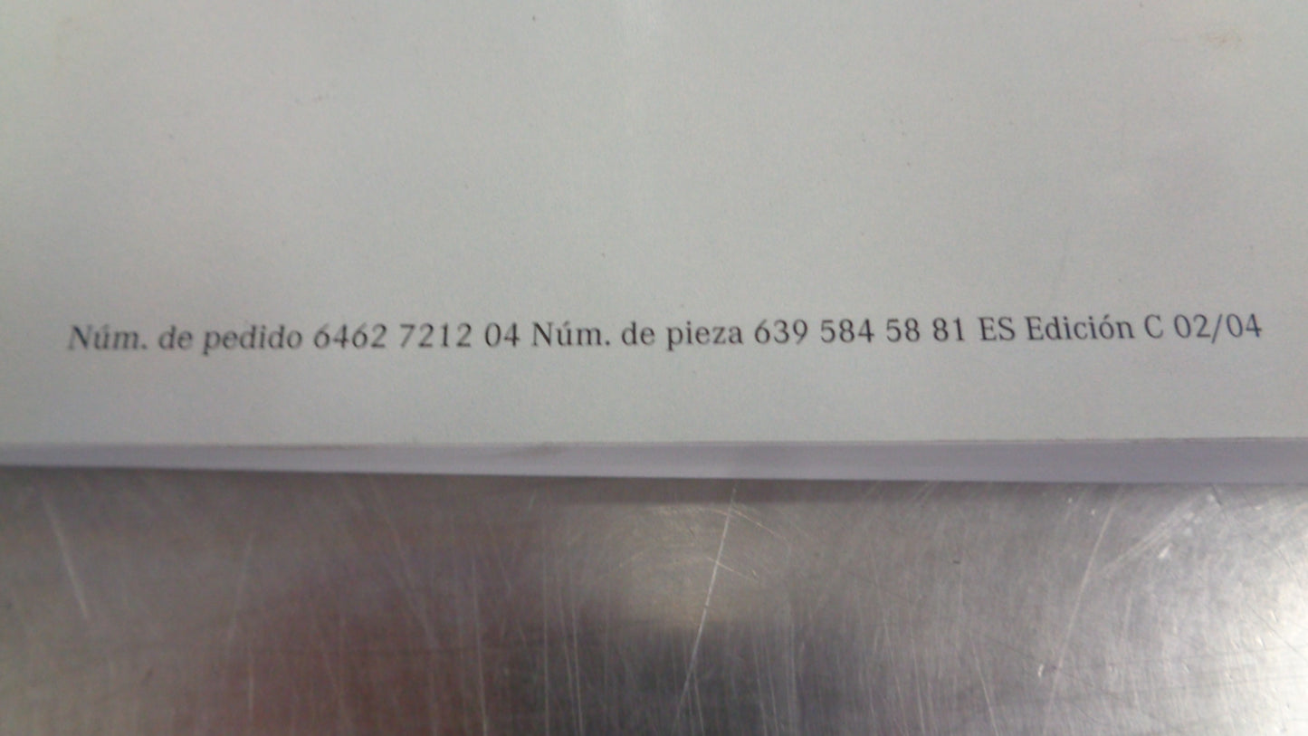 Mercedes Benz Vito Instruction Manual (in Spanish) New Part