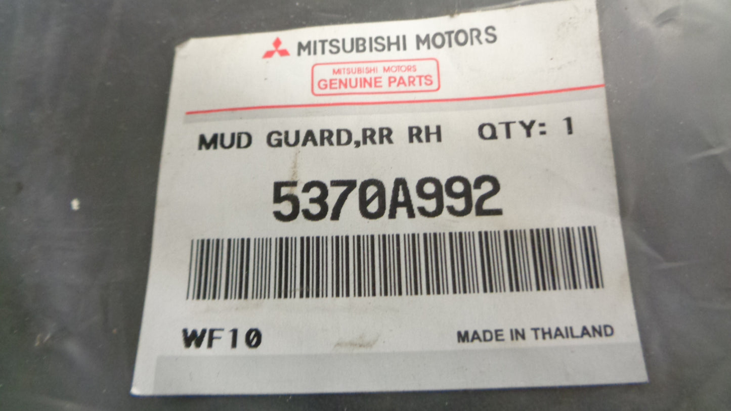 Mitsubishi Triton Genuine Rear Right Hand Mud Flap New Part