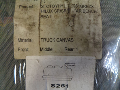 Truckie's 2nd Row Canvas Bench Seat Cover Suitable For Toyota Hilux New Part