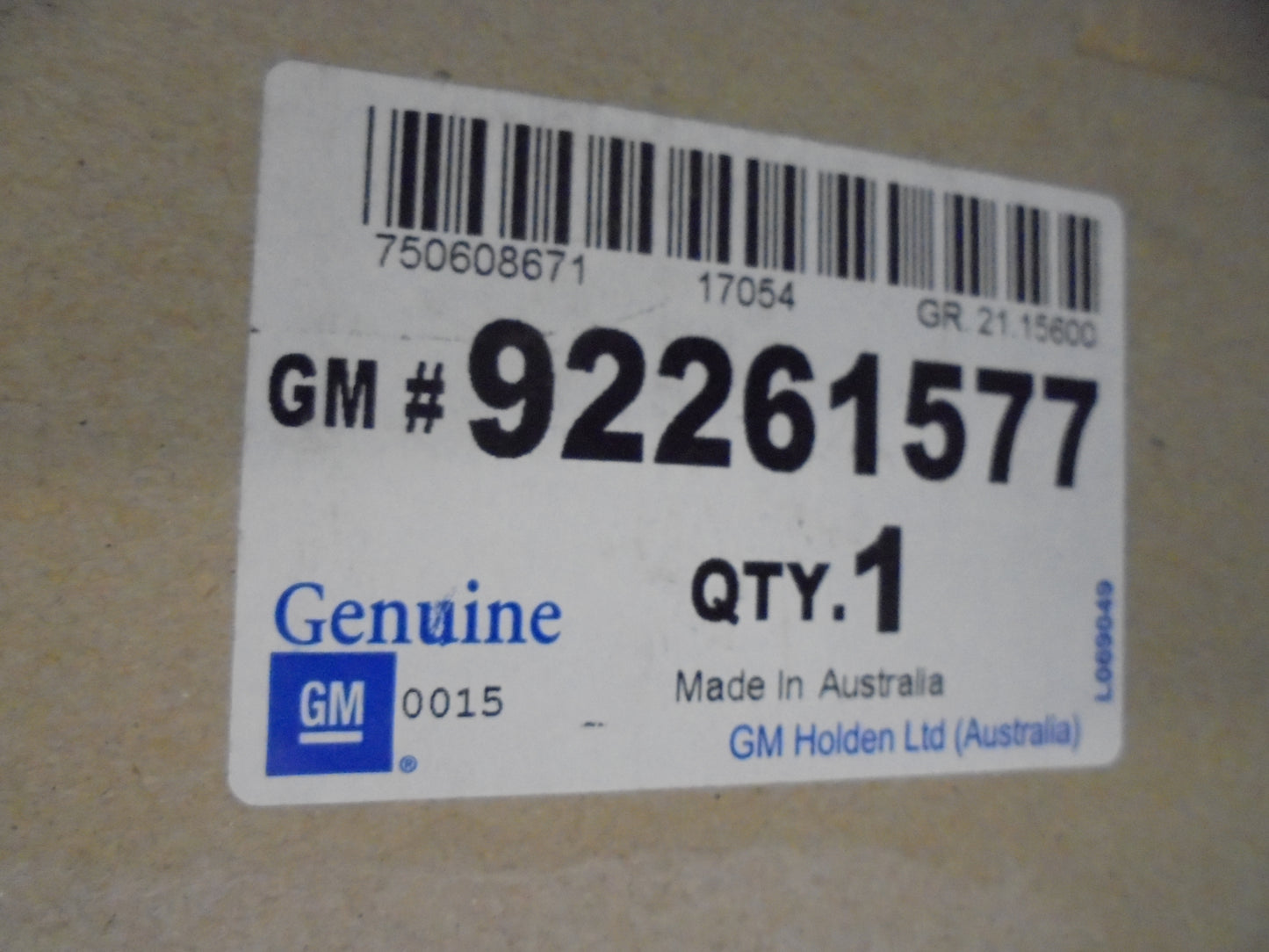 Holden JH Cruze Genuine Right Hand Bonnet Decal New Part